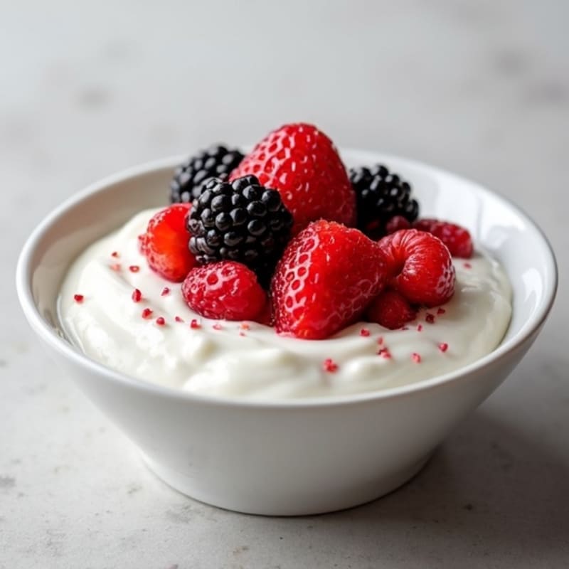Silky Greek Yogurt with Fresh Berries