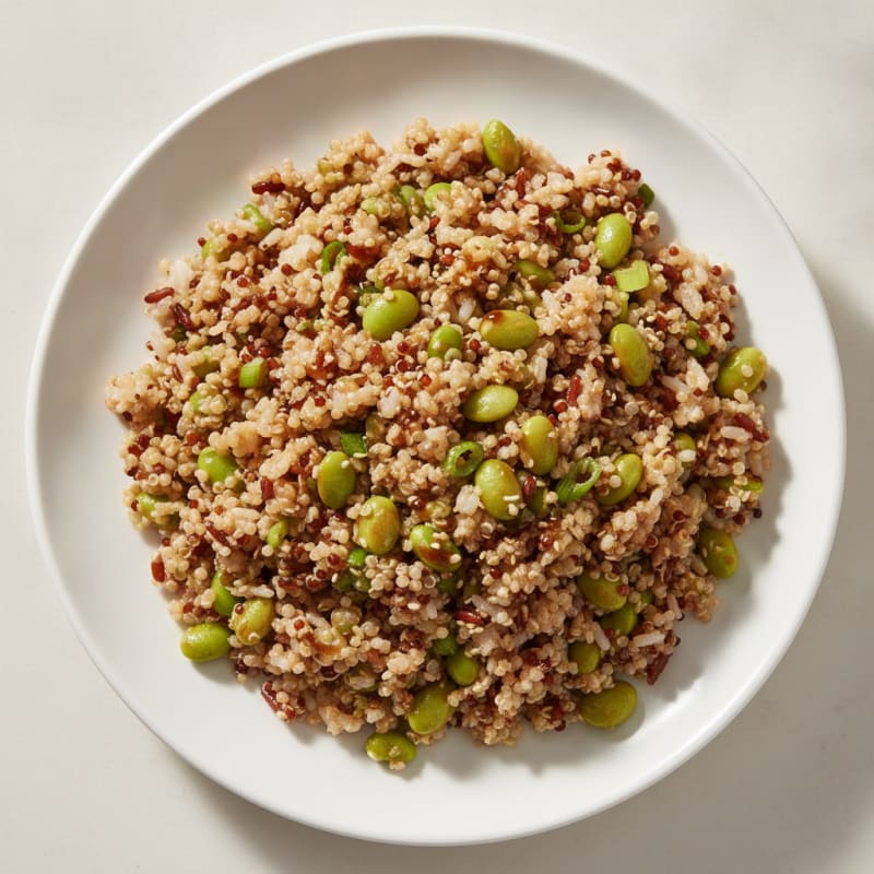 Edamame Quinoa Red and White Rice Medley