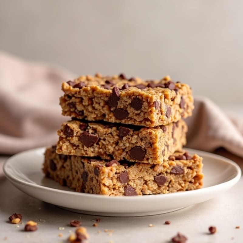 Healthy Chewy No-Bake Peanut Butter Chocolate Oat Bars