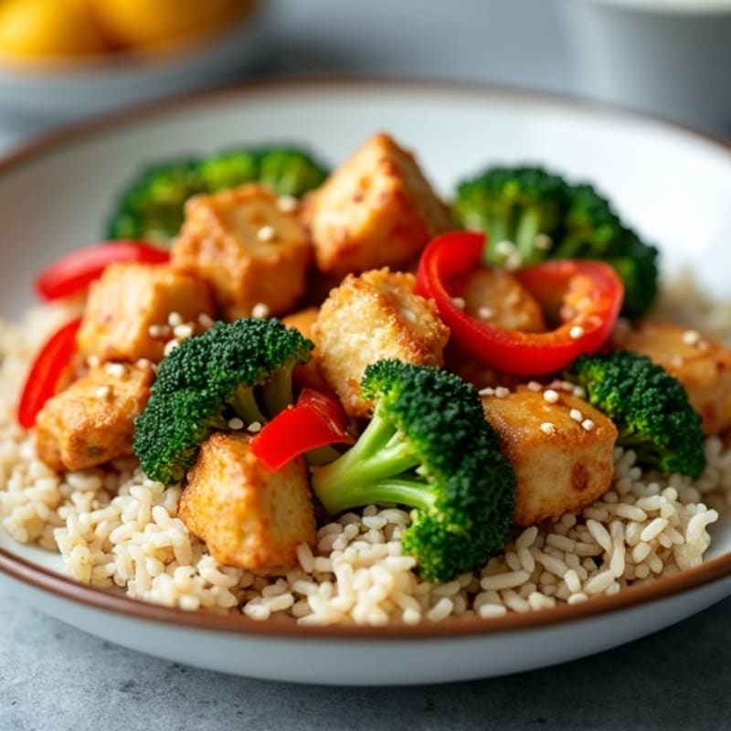 Crispy Chicken Stir Fry with Broccoli and Peppers
