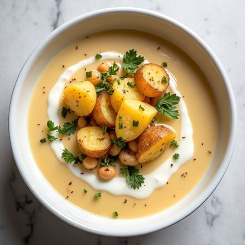 Creamy Roasted Cauliflower Potato Soup