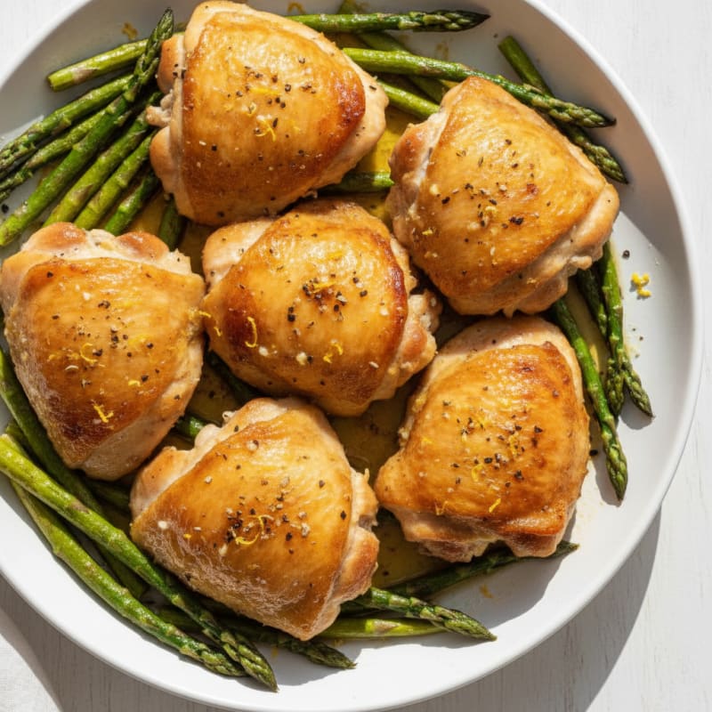 Lemon Herb Roasted Chicken Thighs