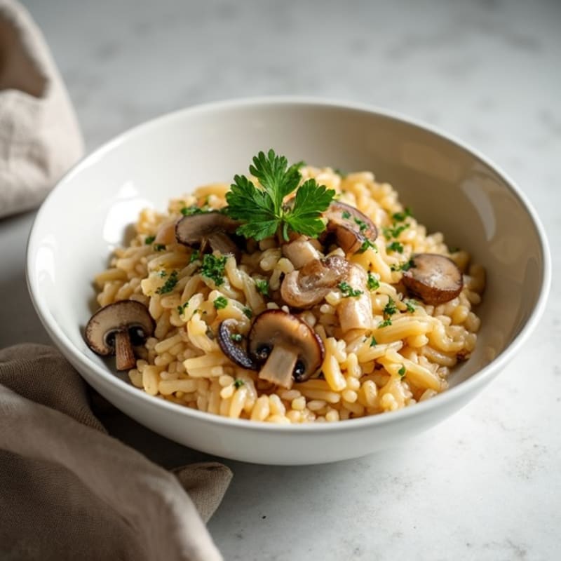 Healthy Creamy Mushroom Risotto