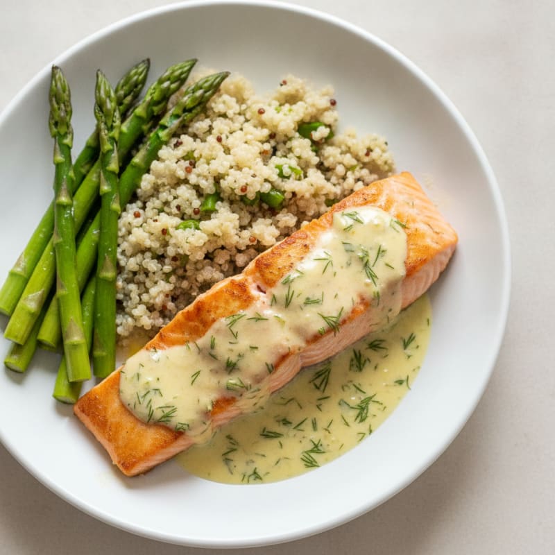 Pan-Seared Salmon with Lemon-Dill Sauce