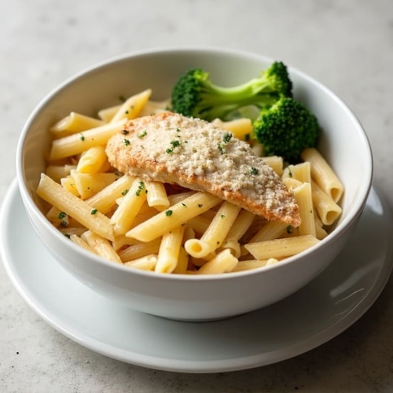 Healthy Creamy Chicken Alfredo Pasta
