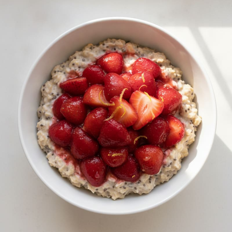 Strawberry Shortcake Overnight Oats