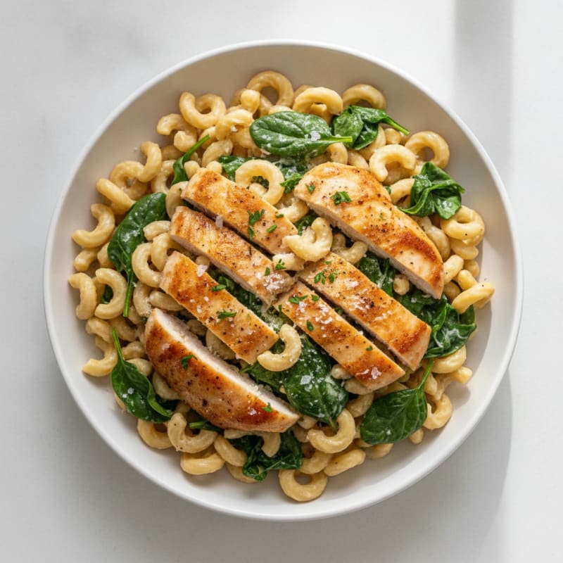Garlic Parmesan Chickpea Alfredo Pasta