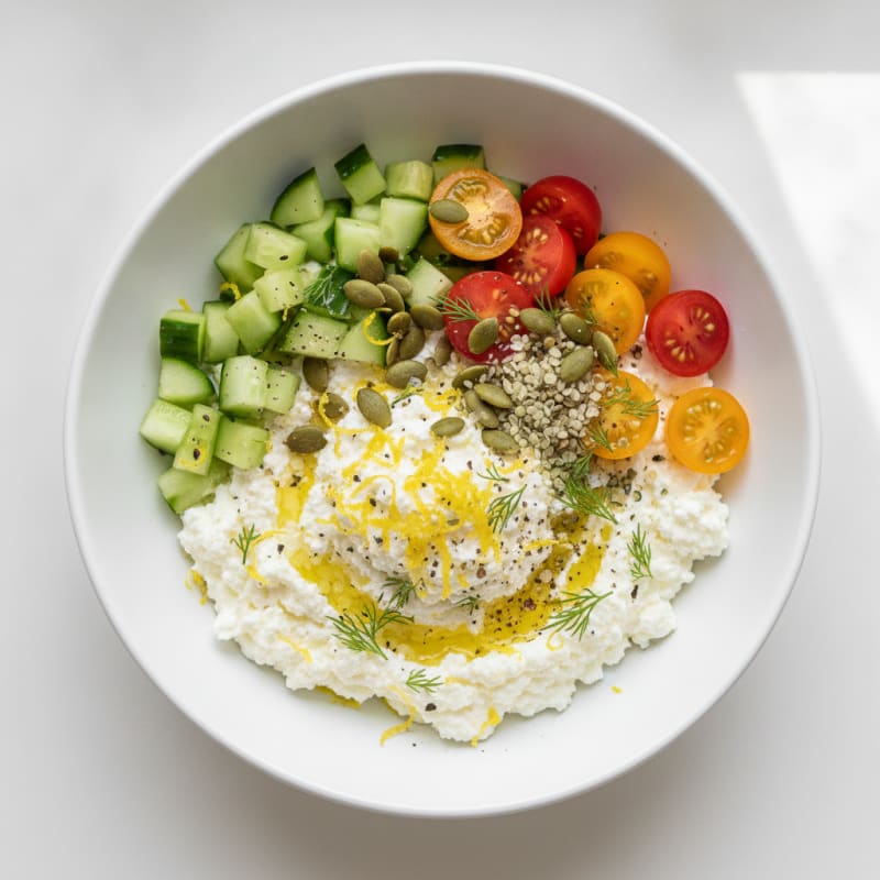 Lemon-Herb Cottage Cheese Bowl
