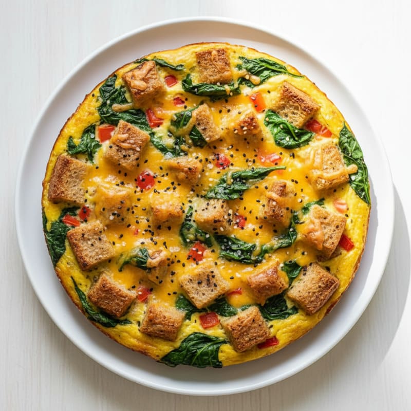 Everything Bagel Egg and Cheese Bake