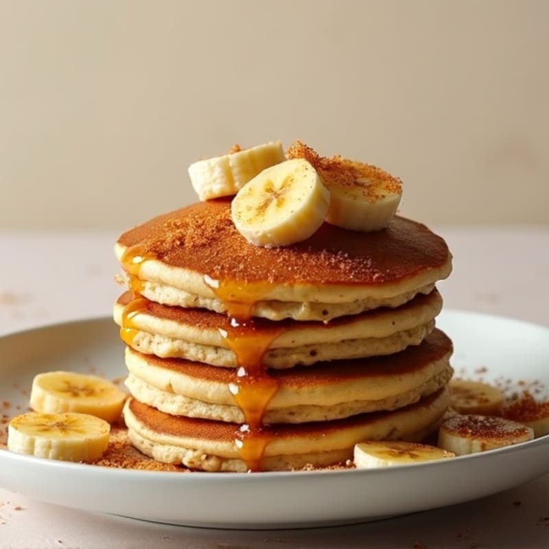 Protein Banana Pancakes with Warm Cinnamon Bananas