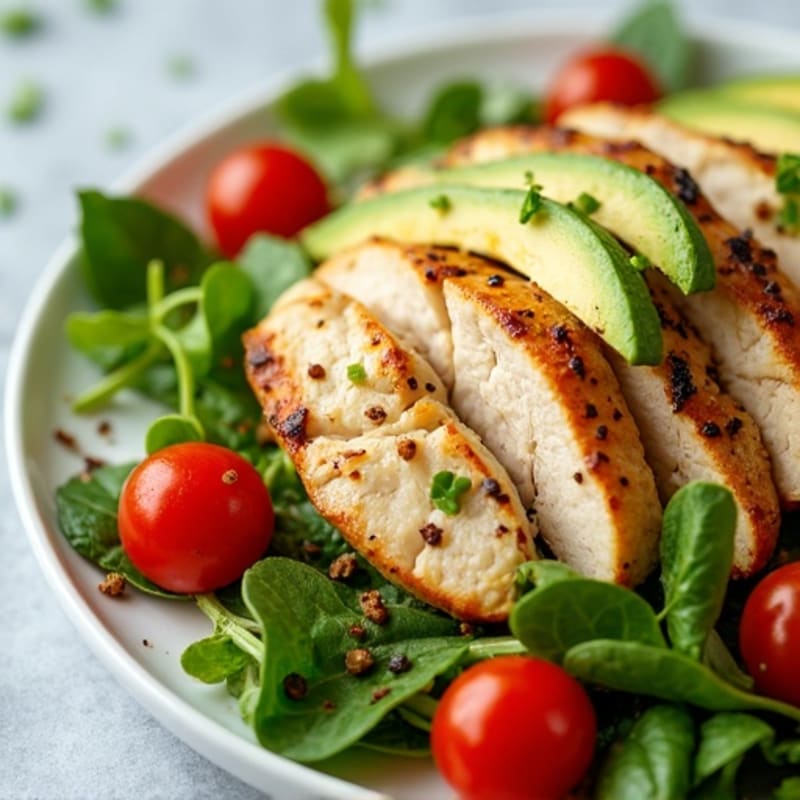 Grilled Chicken Salad with Mixed Greens and Lemon Vinaigrette