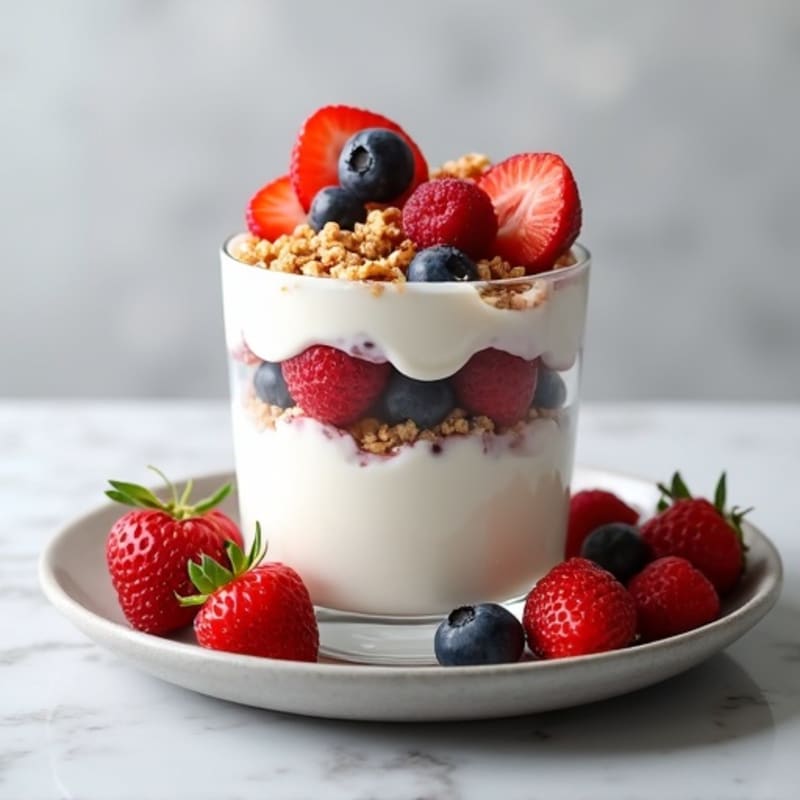 Creamy Greek Yogurt Protein Parfait with Mixed Berries