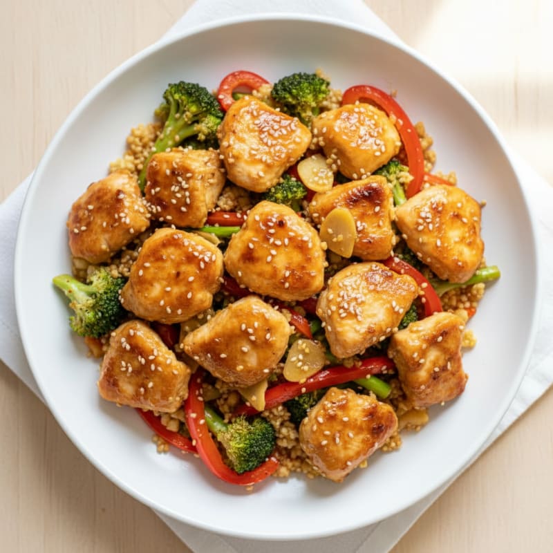 Crispy Sesame-Ginger Chicken Stir-Fry