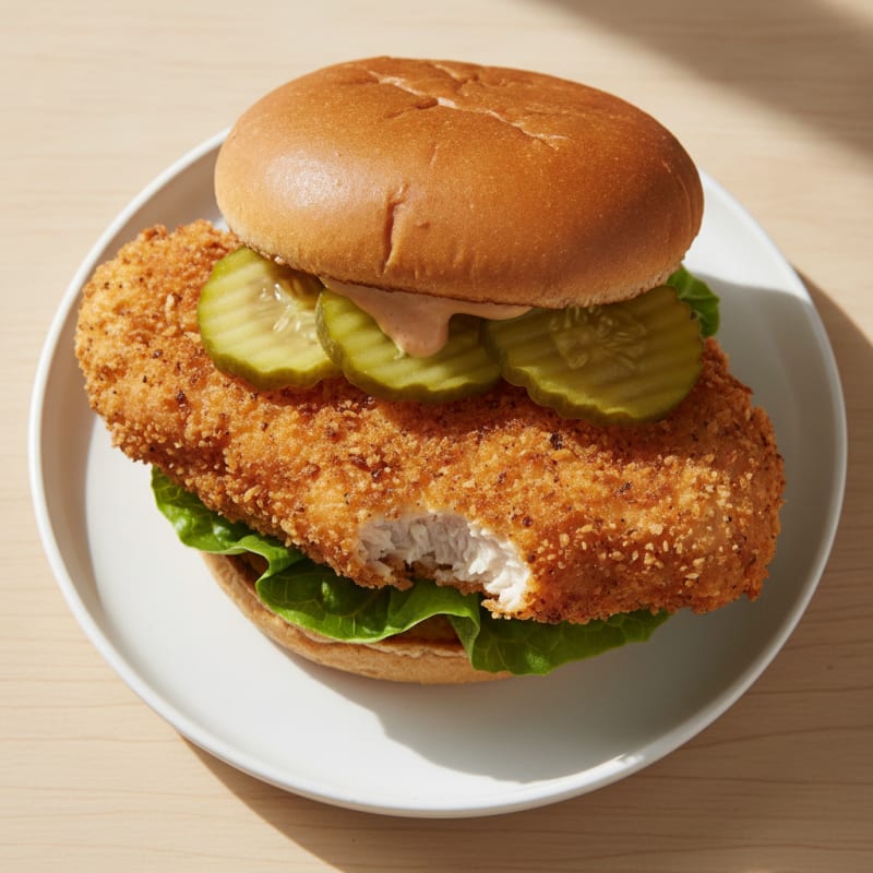 Buttermilk Fried Chicken Sandwich with Pickles