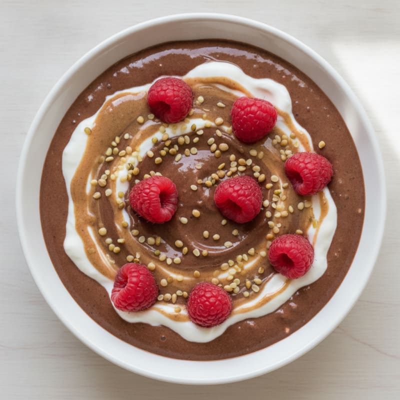 Silky Chocolate Protein Pudding with Greek Yogurt
