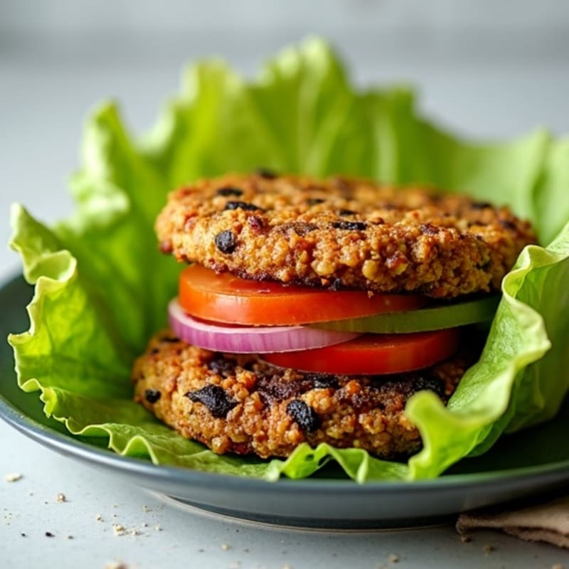 Crispy Veggie Burger Lettuce Wraps