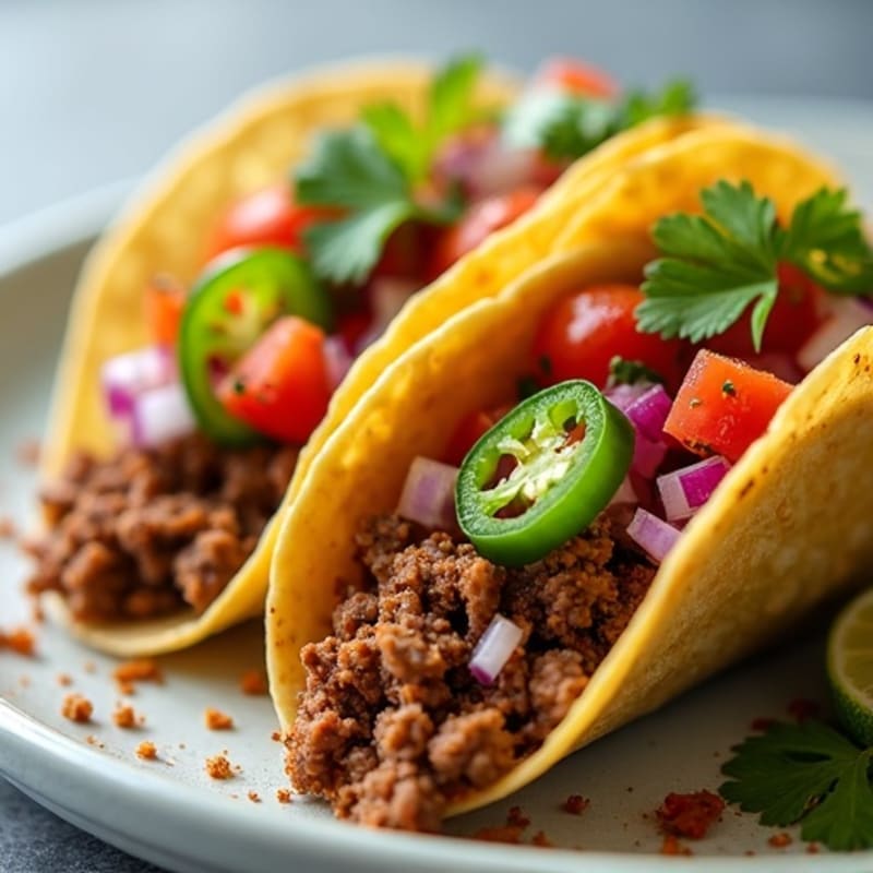 Spice-Rubbed Lean Ground Beef Tacos with Fresh Salsa