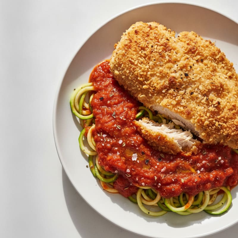 Parmesan-Crusted Chicken with Marinara Sauce