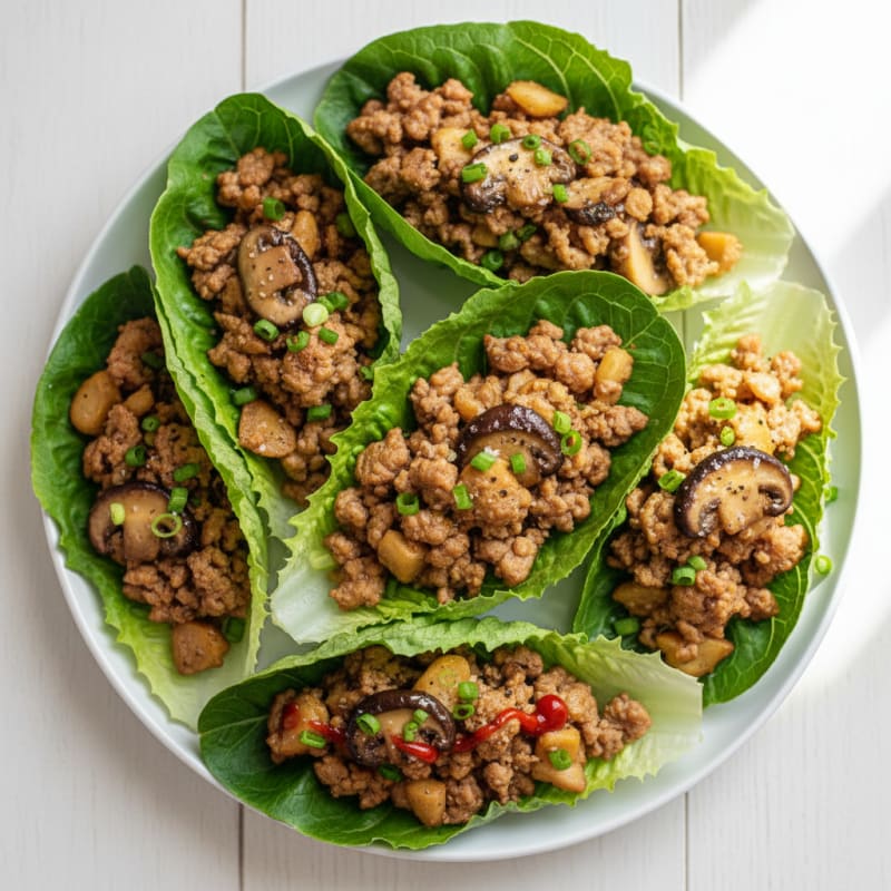 Ginger-Garlic Pork Lettuce Wraps