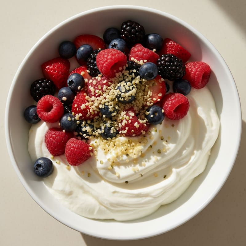 Creamy Greek Yogurt Protein Bowl with Mixed Berries