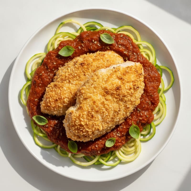 Parmesan-Crusted Chicken with Marinara Sauce