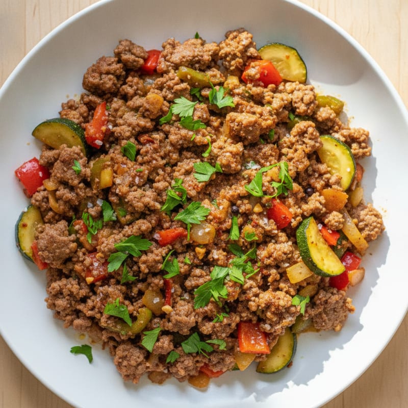 Hearty Ground Beef and Vegetable Skillet