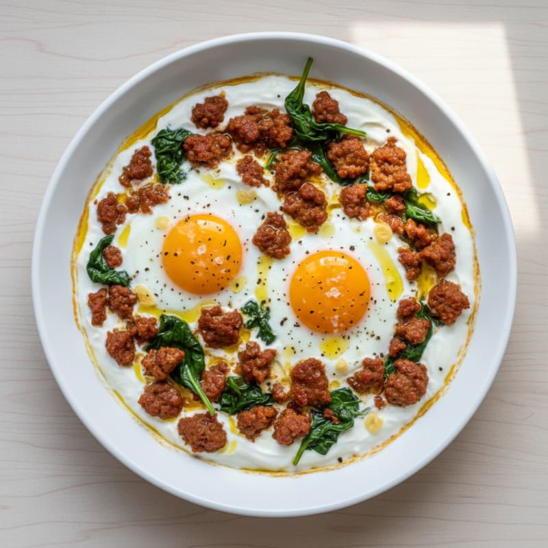 Creamy Baked Eggs with Smoky Chorizo