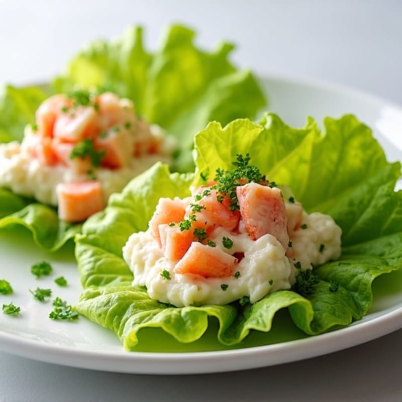 Chilled Creamy Lobster Lettuce Wraps