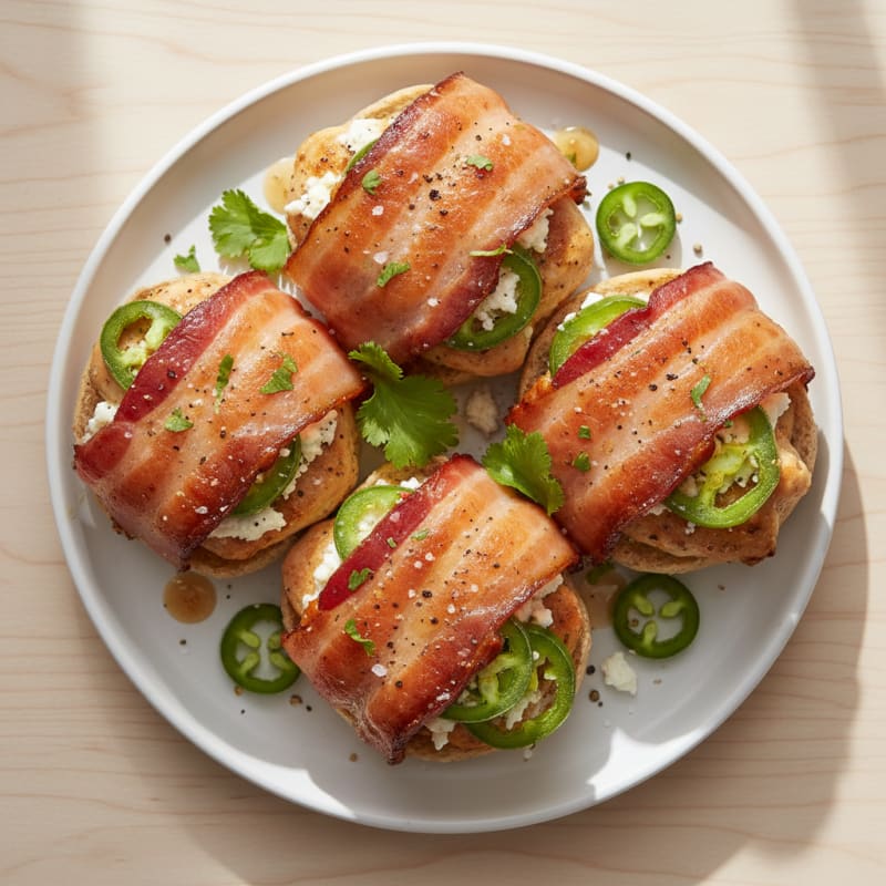 Bacon-Wrapped Jalapeño Chicken Sliders