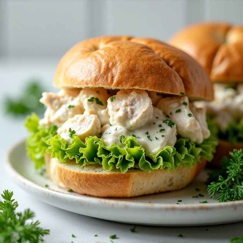 Creamy Fresh Herb Chicken Salad Sandwich
