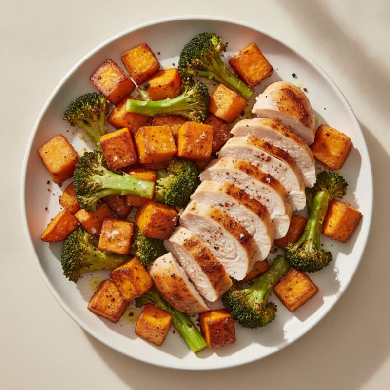 Roasted Chicken and Sweet Potato Medley
