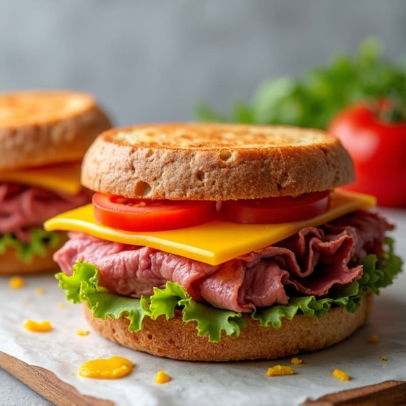 Lean Roast Beef and Melty Sharp Cheddar Whole Grain Sandwich