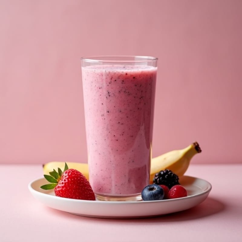Creamy Vanilla Berry Protein Smoothie