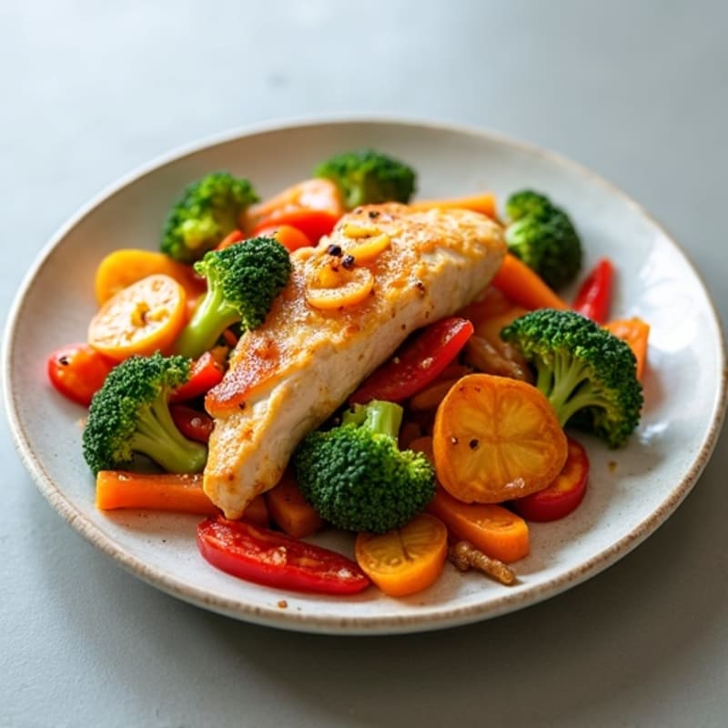 Savory Chicken and Crispy Vegetable Stir-Fry