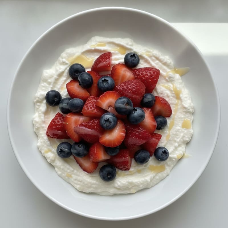 Silky Greek Yogurt with Whey Protein and Fresh Berries