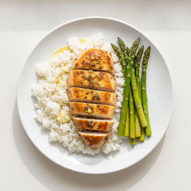Garlic-Herb Marinated Chicken with Rice