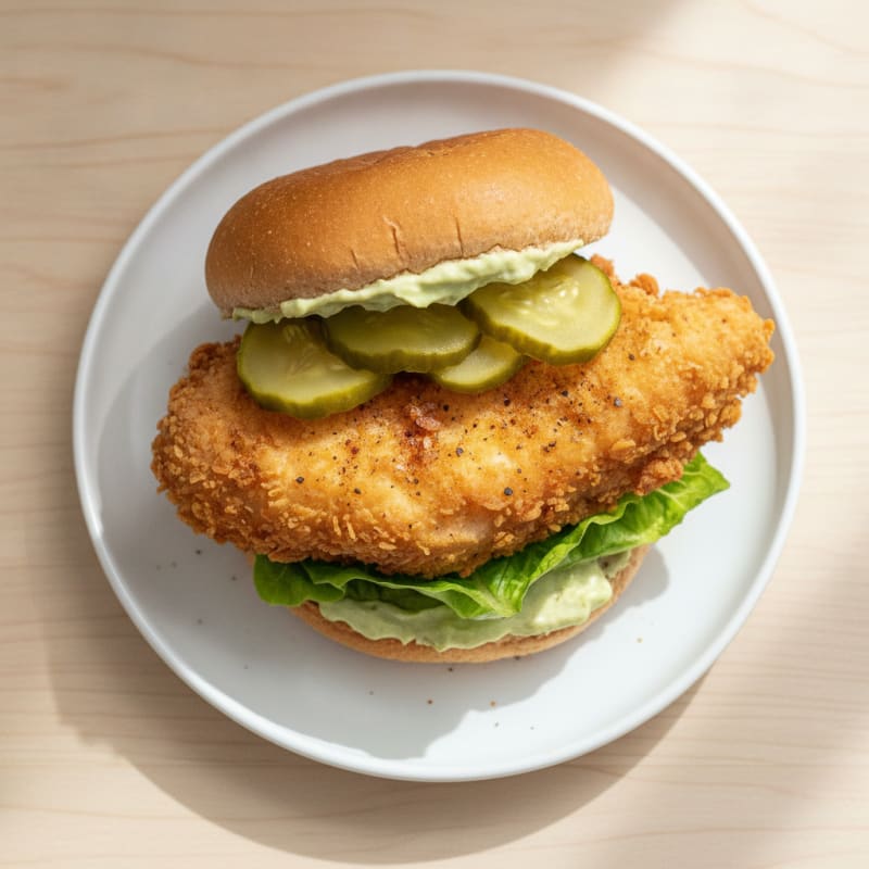 Buttermilk Fried Chicken Sandwich with Pickles