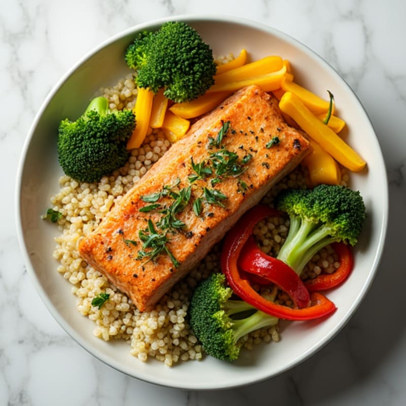 Herb-Crusted Pan Seared Salmon Bowl
