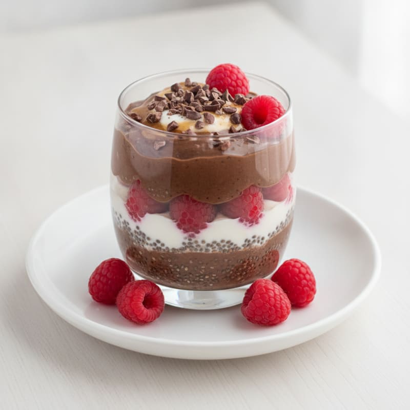 Chocolate Protein Pudding Parfait