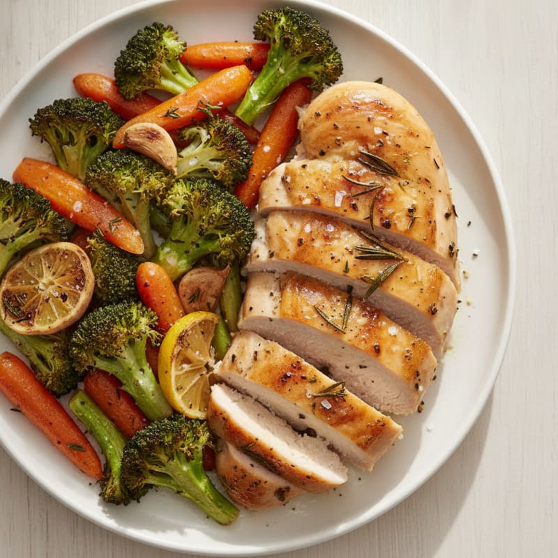 Herb-Roasted Chicken with Roasted Vegetables