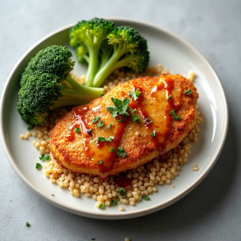 Crispy Teriyaki Chicken with Roasted Broccoli