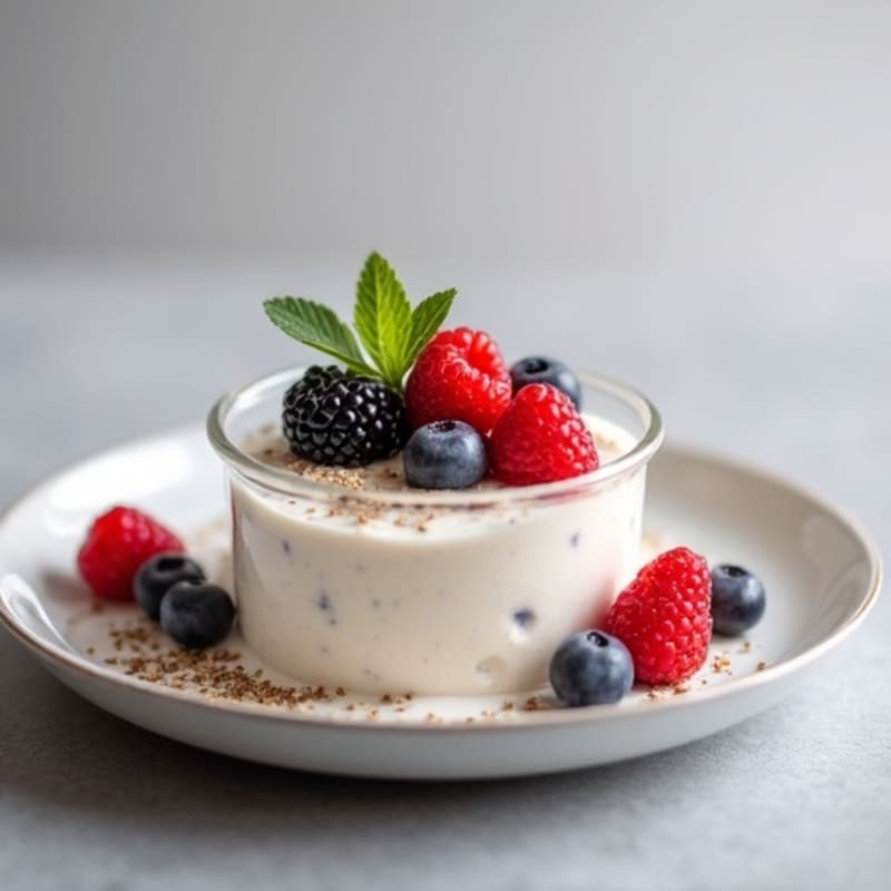 Silky Greek Yogurt Protein Mousse with Berries