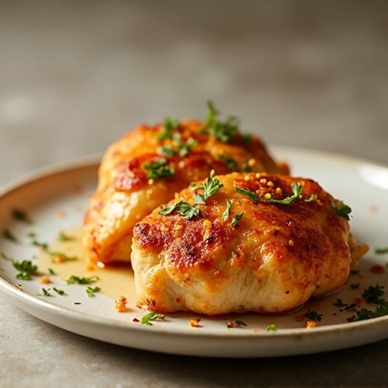Crispy Honey-Garlic Pan Seared Chicken