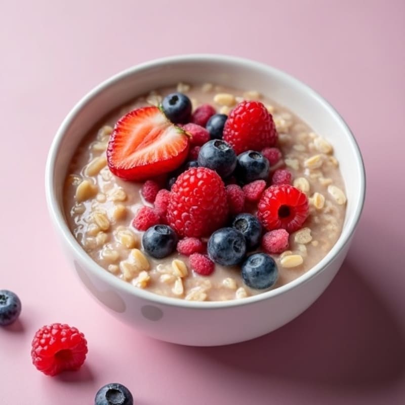 Creamy Berry Protein Oatmeal