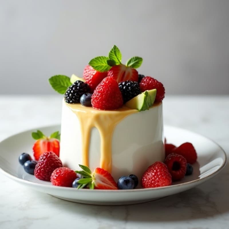 Silky Protein Greek Yogurt Mousse with Mixed Berries