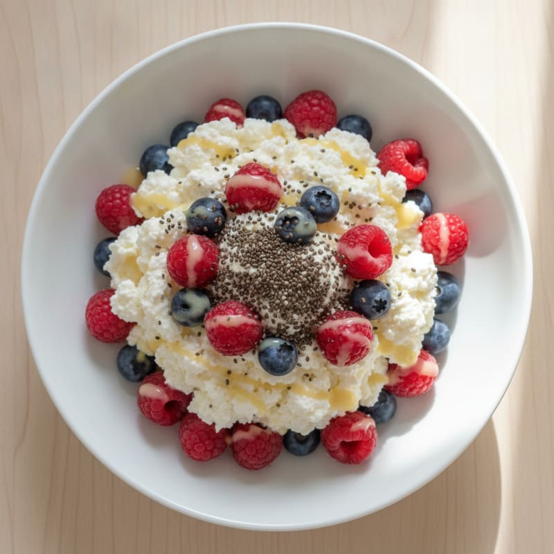Creamy Cottage Cheese and Berry Protein Parfait