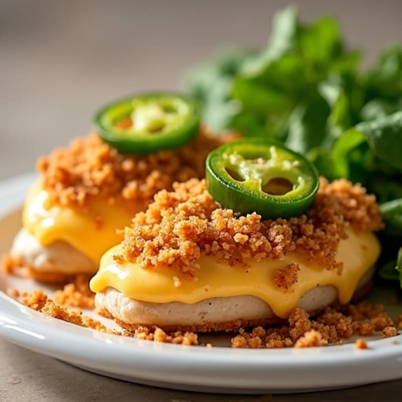 Baked Jalapeño Popper Chicken with Crispy Topping