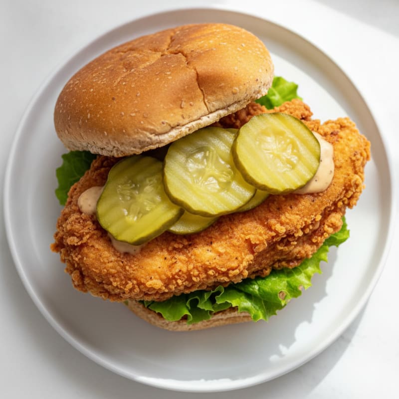 Buttermilk Fried Chicken Sandwich with Pickles