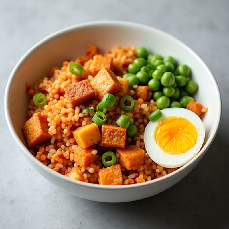 Crispy Cauliflower Rice Kimchi Stir-Fry
