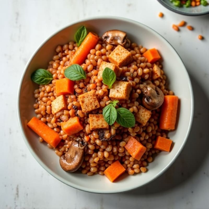 Protein-Packed Lentil Mushroom Bolognese